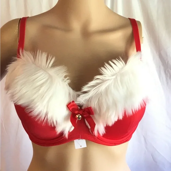 Adore Me Claussa Supportive Demi Push Up Holiday Bra NWT